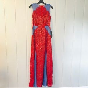 BCBG ❤️💋 Marilyn red lace mermaid gown sz 6 NWT